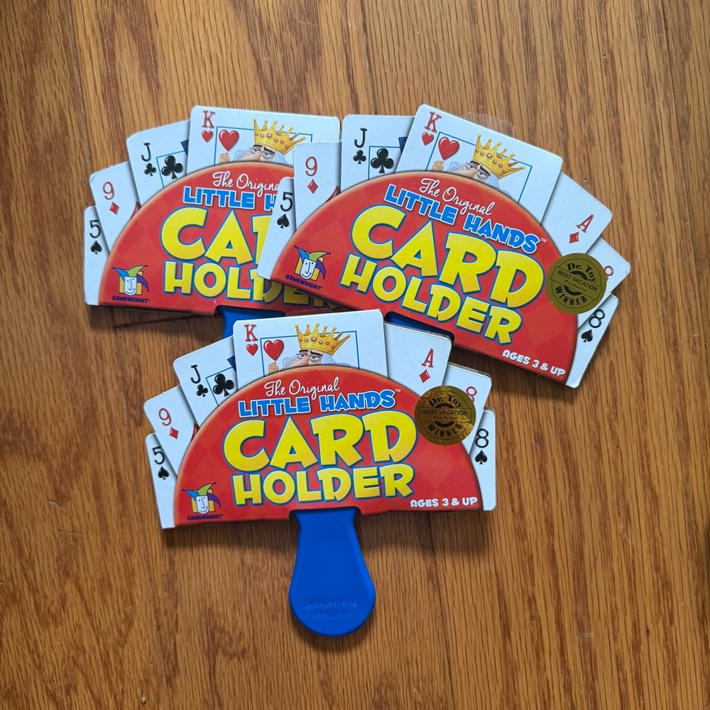 Lot of 3 little hands Card Holder - Blue brand new toy game fun play